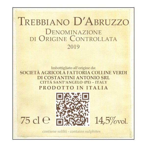 Trebbiano D’Abruzzo DOC 2019 ECATE - Linea Top - immagine 2